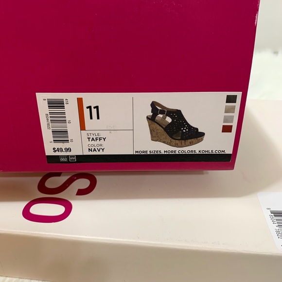 SO “ Taffy” Gray Mesh Cork like wedges size 11 - Picture 6 of 6